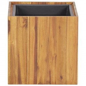 Raised Bed Brown Solid acacia wood, Plastic pot Small