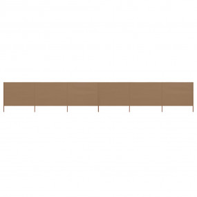 Wind Screen Taupe Non-woven fabric, Wood 315x63 in Fold...