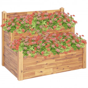 Garden Planter Natural wood color Solid acacia wood Lar...