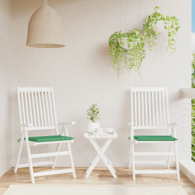 Chair Cushion Set of 2 Green Oxford fabric (100% polyes...