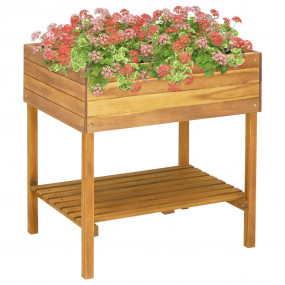 Garden Planter Natural wood Solid acacia wood with PVC