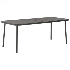 Outdoor Table Dark Grey E-coated Steel Large Tough Dini...