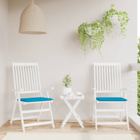 Chair Cushion Set of 2 Blue Oxford fabric (100% polyest...