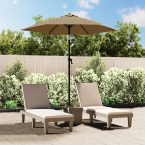 Garden Parasol Taupe and Dark Grey Polyester 78.7 in di...