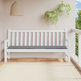 Garden Bench Cushion Gray Oxford fabric (100% polyester...