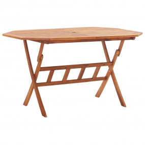 Garden Table Brown Solid Acacia wood 53.1x33.5x29.5 in ...