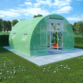 Greenhouse Green Polyethylene mesh fabric, Galvanized s...