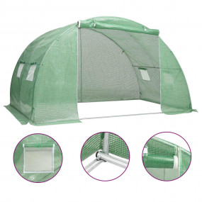 Greenhouse Green Galvanized steel, PE mesh fabric 86.1 ...