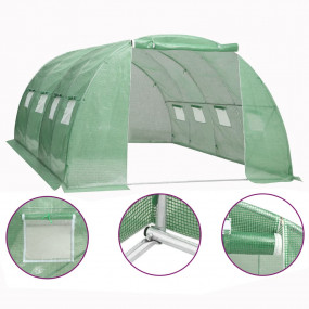 Greenhouse Green PE mesh fabric, galvanized steel 172.2...
