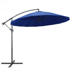 Garden Parasol Blue Aluminum, Polyester Large Tiltable