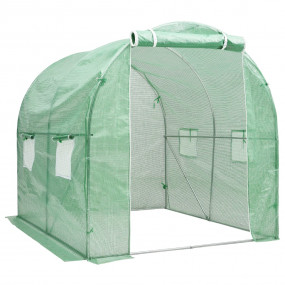Greenhouse Green Galvanized steel, PE mesh fabric Mediu...