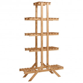 Plant Stand Natural Wood Firwood Medium Shelving Plant ...
