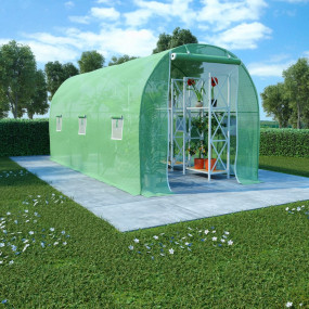 Greenhouse Green PE mesh fabric, Galvanized steel 96.9 ...