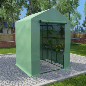 Greenhouse Green Polyethylene mesh fabric Large Shelvin...