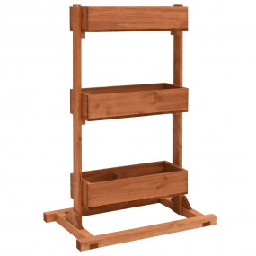 Planter Brown Firwood Medium Durable Plant Stand Rectan...
