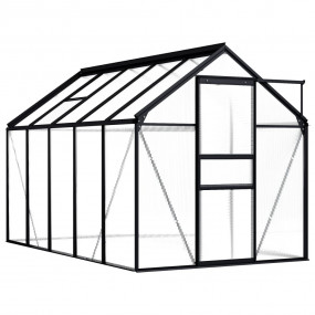 Greenhouse Anthracite, Transparent Aluminum, Polycarbon...