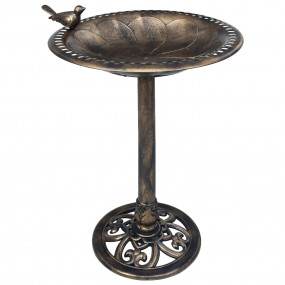 Bird Bath Bronze Weather-resistant plastic with resin c...