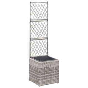 Raised Bed Grey Poly rattan, plastic 11.8 in Planters