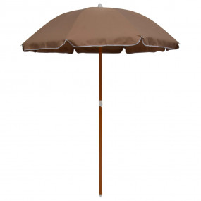 Garden Parasol Taupe Polyester, steel 70.9 in