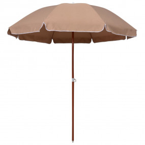 Garden Parasol Taupe 100% polyester and steel Large