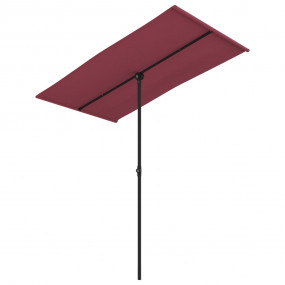 Garden Parasol Bordeaux Red Polyester, Aluminum Medium
