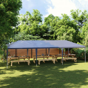 Party Tent Blue Polyethylene 13.1 x 29.5 ft UV-resistan...