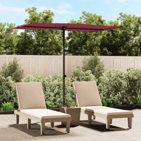 Garden Parasol Bordeaux Red Polyester, Aluminum 78.7 x ...