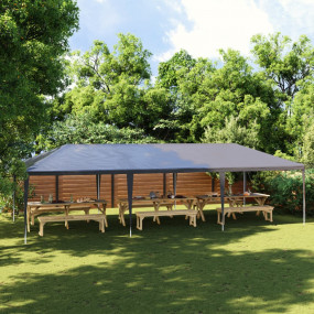 Party Tent Anthracite Polyethylene, Steel 13 x 30 ft
