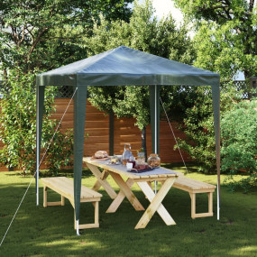 Party Tent Green PE (polyethylene) canopy, steel frame ...
