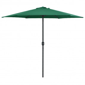 Garden Parasol Green Polyester Large Tiltable Garden Pa...