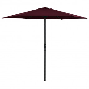 Garden Parasol Bordeaux Red Polyester, Aluminum Large T...