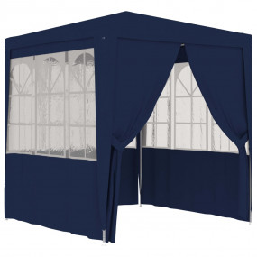 Party Tent Blue Polyethylene 8.2 x 8.2 feet Foldable Pa...