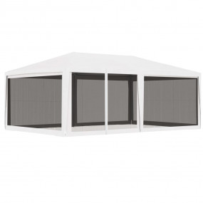 Party Tent White with Black Mesh