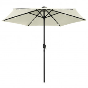 Garden Parasol Sand White Polyester, Aluminum 106.3 in ...