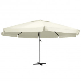 Garden Parasol Sand White Polyester with PA coating, Al...