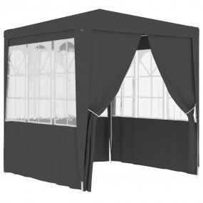 Party Tent Anthracite Polyethylene 8.2x8.2 ft