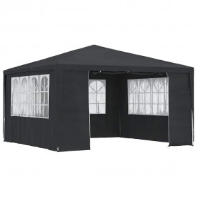 Party Tent Anthracite Polyethylene, Steel 13.1 x 13.1 f...
