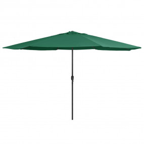 Garden Parasol Green Polyester, Metal Large Tiltable