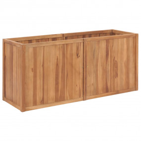 Raised Bed Natural Teak Teak Wood 59.1x19.7x27.6 in