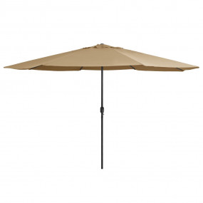 Garden Parasol Taupe 100% polyester fabric, metal pole ...