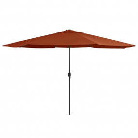 Garden Parasol Terracotta Polyester, Metal Large