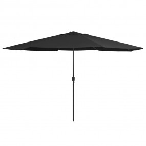 Garden Parasol Black Metal, Polyester Large Tiltable