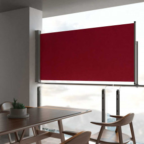 Side Awning Red Polyester with PU coating 47.2 x 118.1 ...