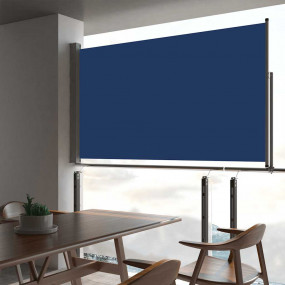 Side Awning Blue Polyester with PU coating 55.1 x 118.1...