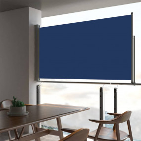 Side Awning Blue Polyester with PU coating, Iron 63 in ...