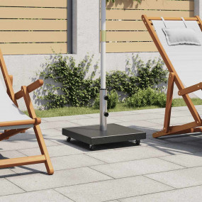 Parasol Base Black Granite, Stainless Steel Medium
