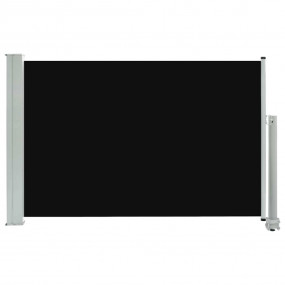Side Awning Black fabric, Grey steel frame