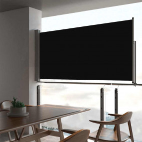 Side Awning Black and Grey Polyester with PU coating