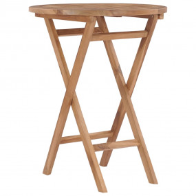 Garden Table Teak Teak Hardwood 24 in diameter Foldable