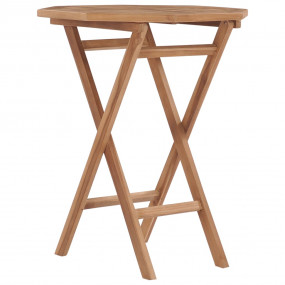 Garden Table Teak Brown Solid Teak Wood 23.6x23.6x29.5 ...